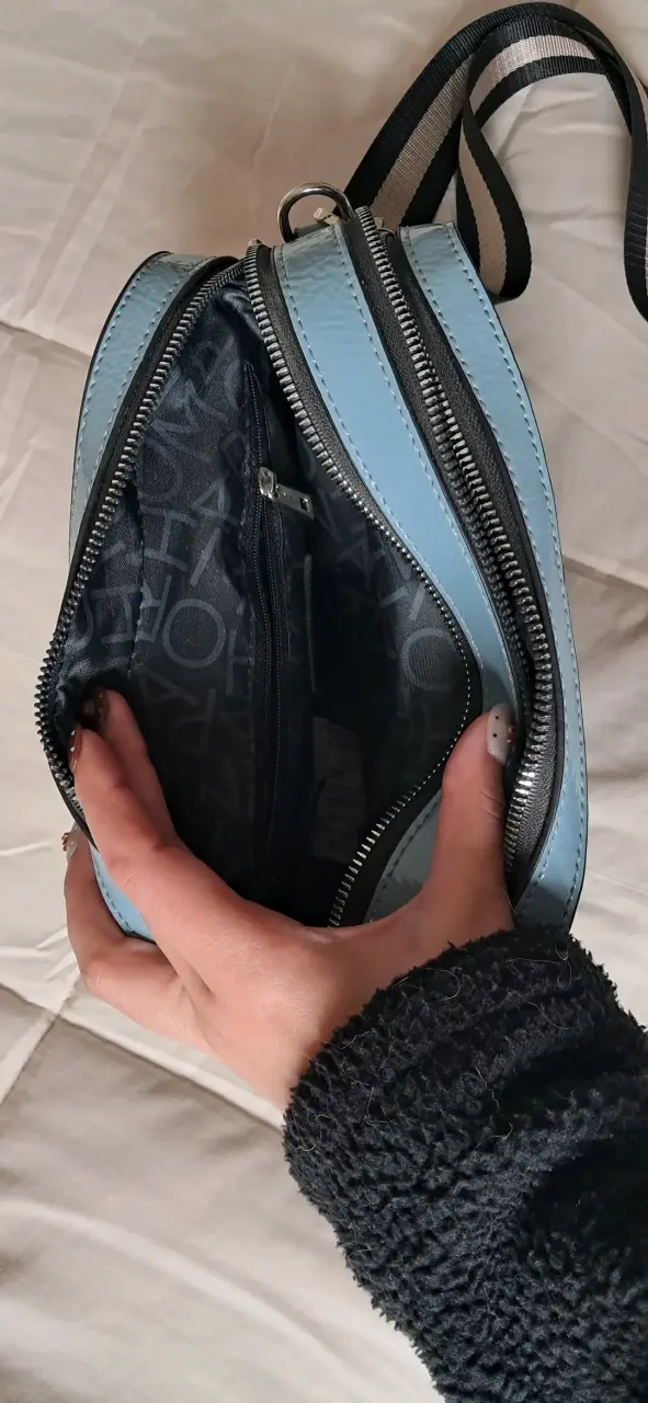 Bandolera azul Amphora con doble cierre - 2