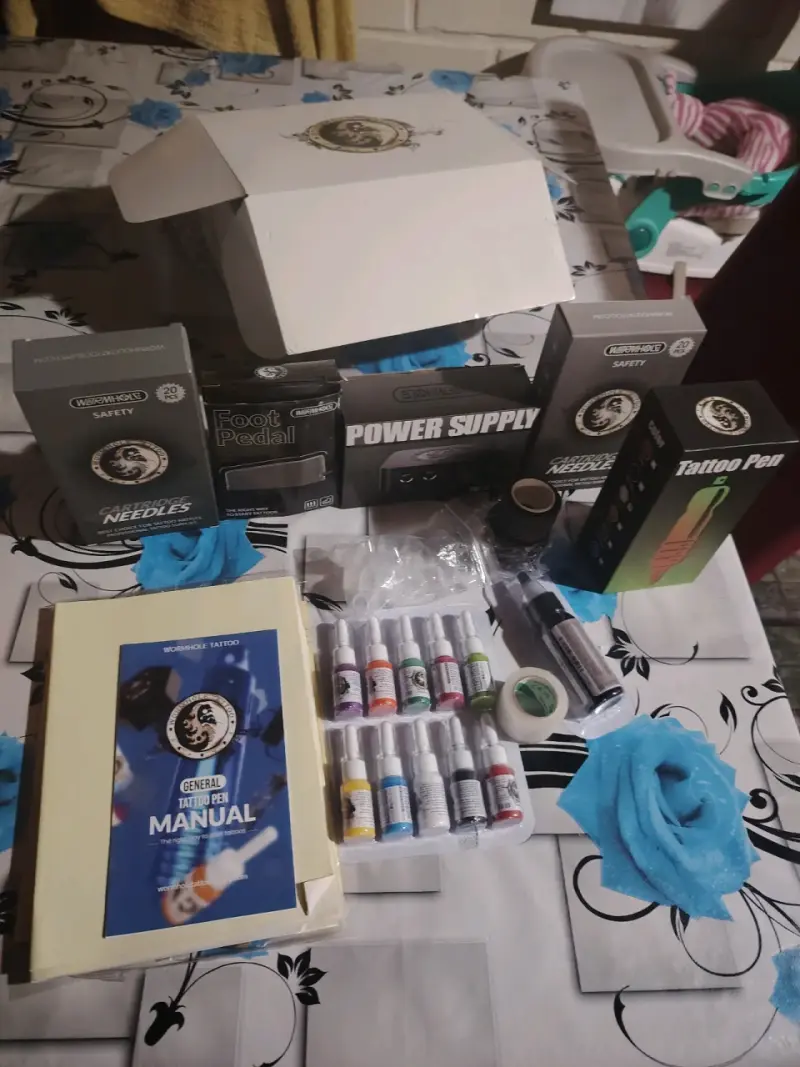 Kit de Tatuaje Completo con Tintas y Accesorios - 3
