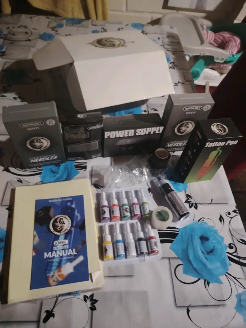 Kit de Tatuaje Completo con Tintas y Accesorios - 4