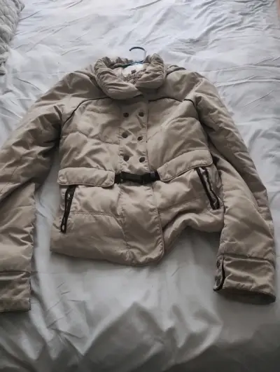 Chaqueta acolchada beige para mujer Rockford - miniatura 4