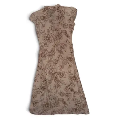 Vestido floral beige Lew Woman talla 36 - miniatura 2