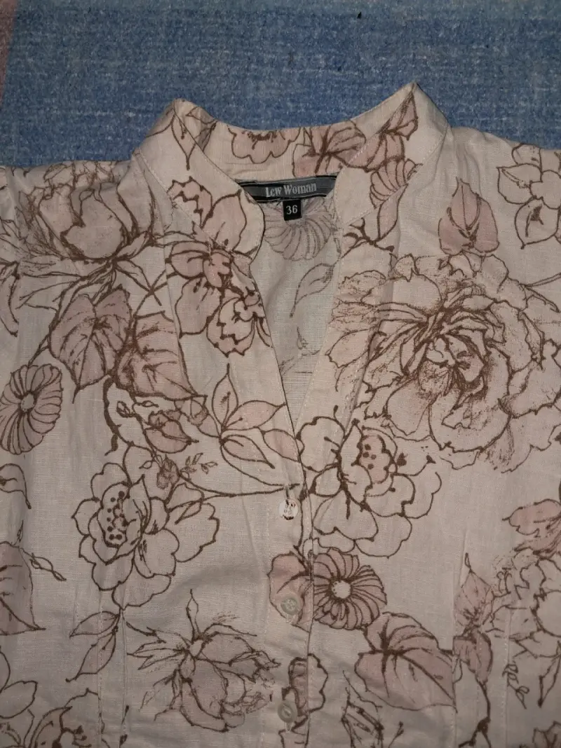 Vestido floral beige Lew Woman talla 36 - 3