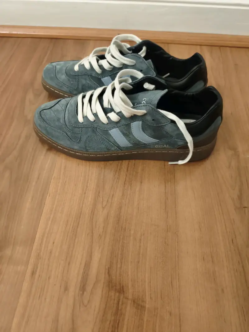 Zapatillas deportivas de gamuza azul para hombre - 2
