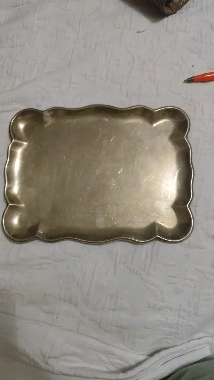 Bandeja de metal vintage decorativa