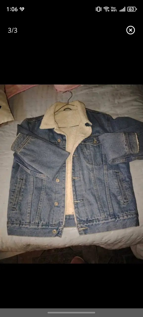 Chaqueta de mezclilla con forro de lana - 1