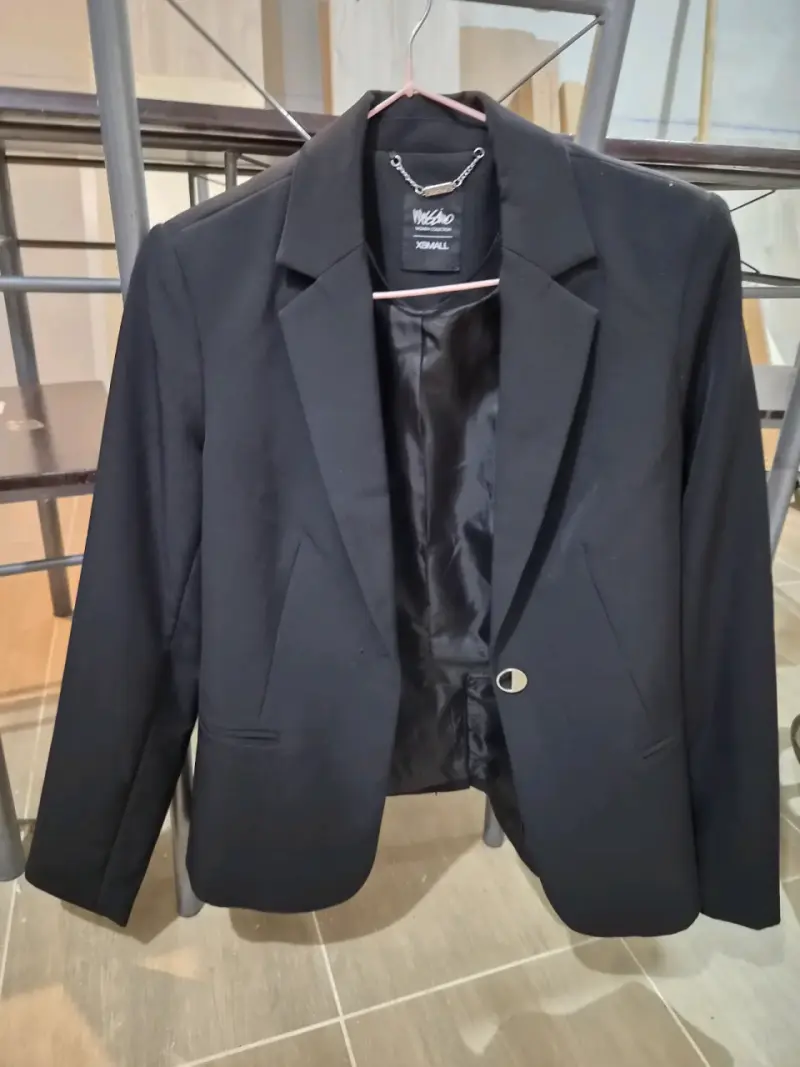 Blazer negro mujer talla XS estilo formal - 1