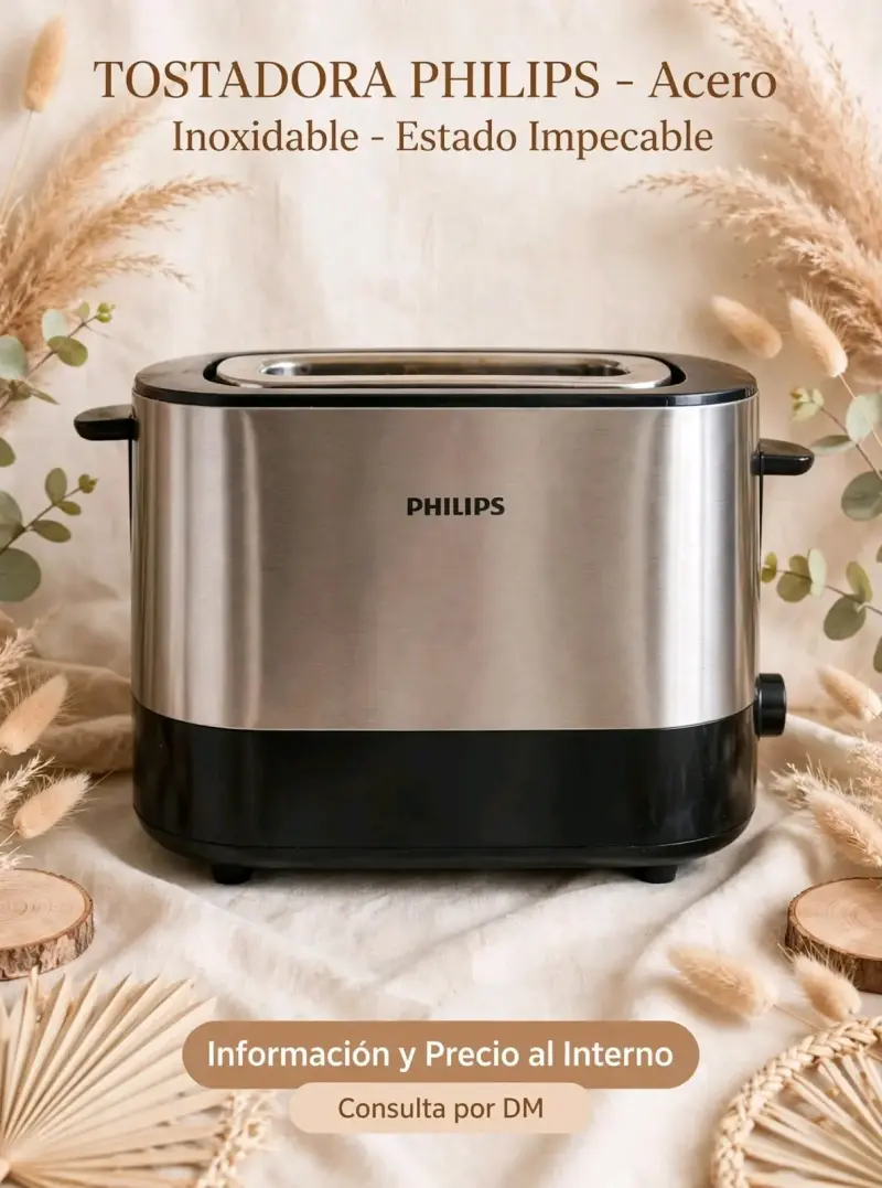 Tostadora Philips de acero inoxidable en excelente estado