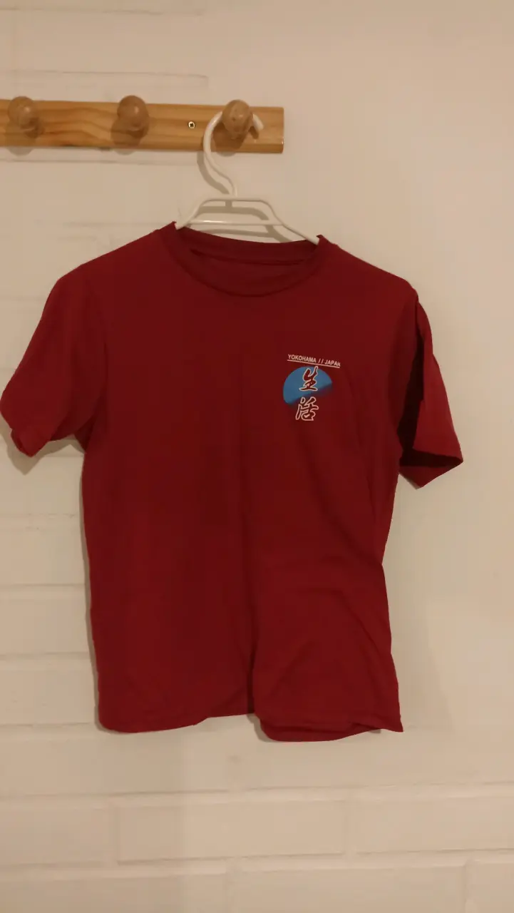 Polera roja con diseño japonés talla 12