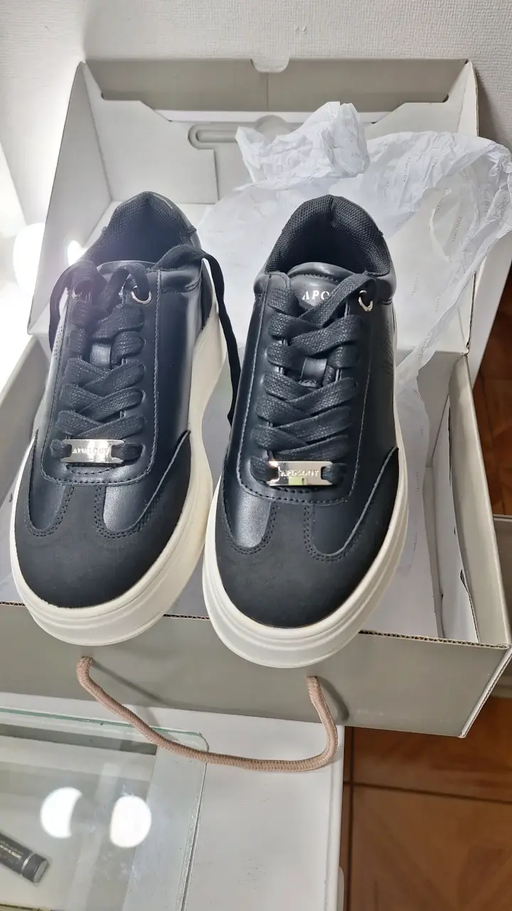 Zapatillas negras Apology con plataforma - 3