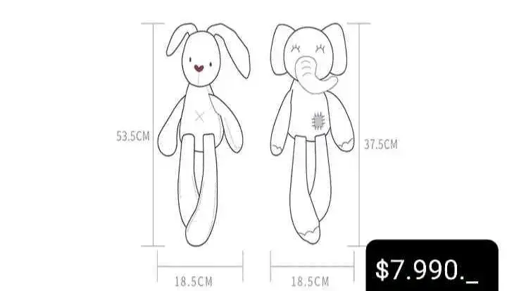 Muñeco de apego blanco para bebé - 2