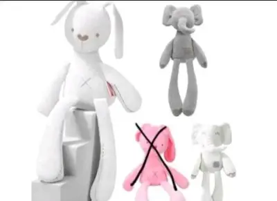Muñeco de apego blanco para bebé - miniatura 3