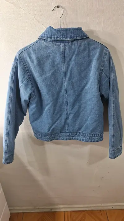 Chaqueta de mezclilla azul con forro de lana - miniatura 4