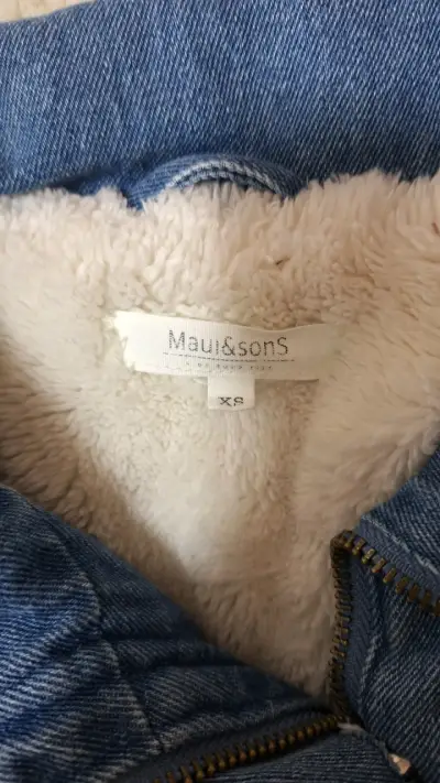 Chaqueta de mezclilla azul con forro de lana - miniatura 5