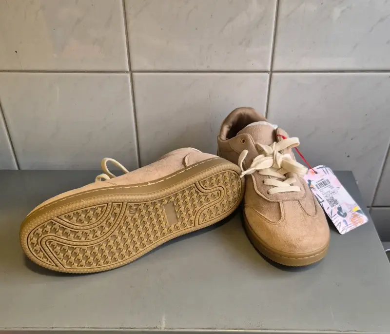 Zapatillas de gamuza beige mujer 40 - 3