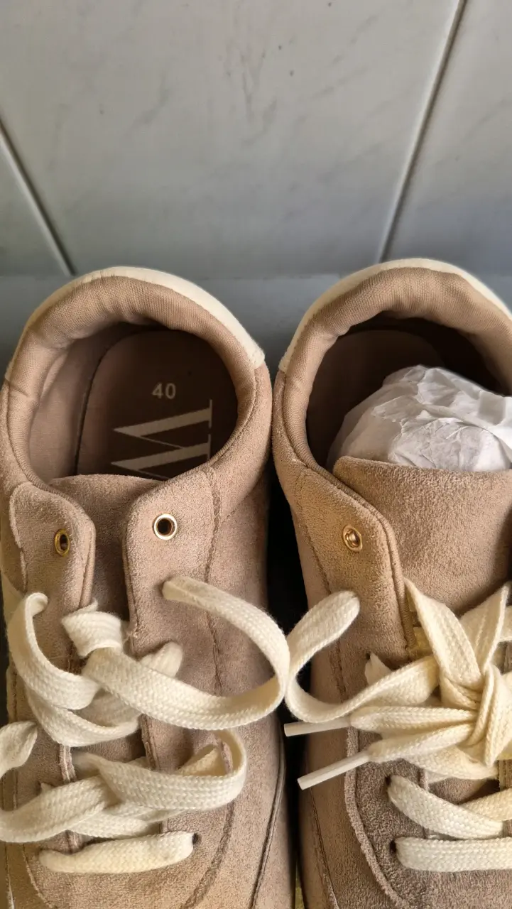 Zapatillas de gamuza beige mujer 40 - 4