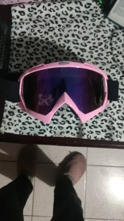 Gafas de esquí rosa con lente polarizada - miniatura 1