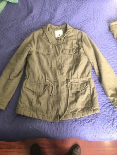Chaqueta verde militar para mujer talla L - miniatura 1