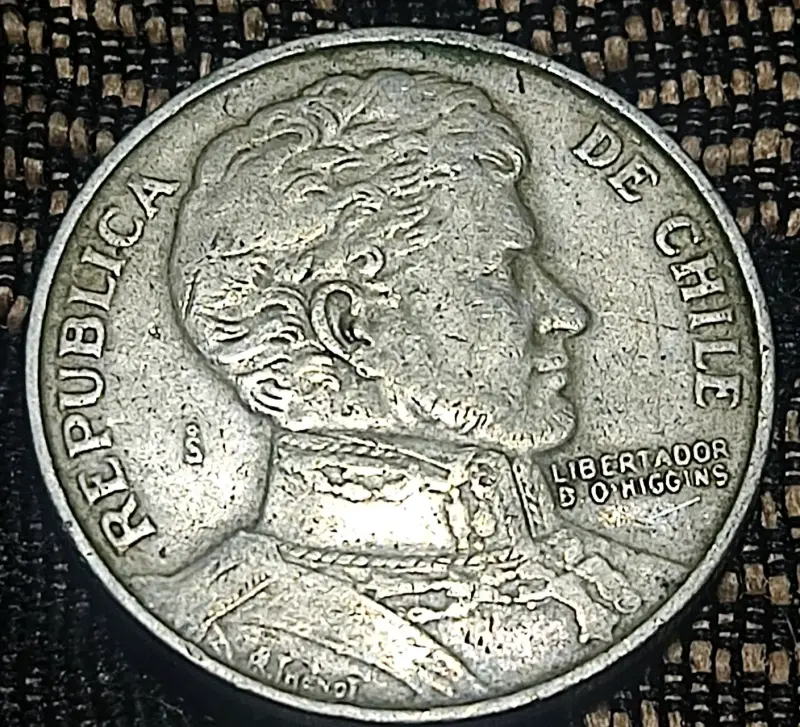 Moneda antigua chilena de 1 peso 1976 - 2