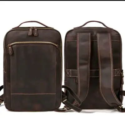 Mochila de Cuero Genuino Artesanal para Notebook – - miniatura 1