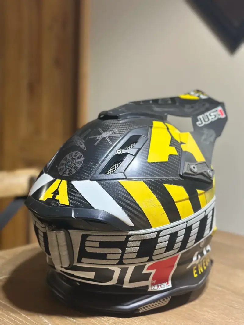 Casco Just1 Arma Energy amarillo y neg - 3
