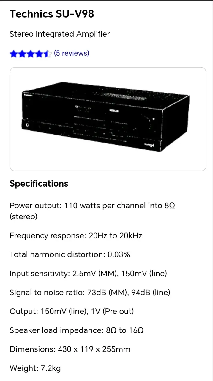 Amplificador y ecualizador Technics - 5