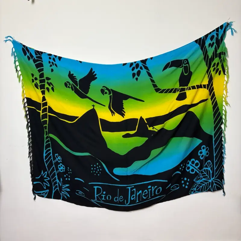 Pareo de Playa con Diseño de Río de Janeiro - 1