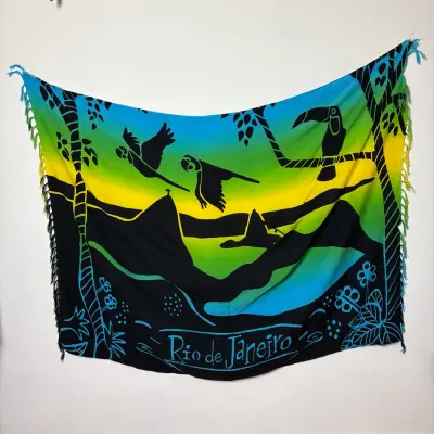 Pareo de Playa con Diseño de Río de Janeiro - miniatura 1
