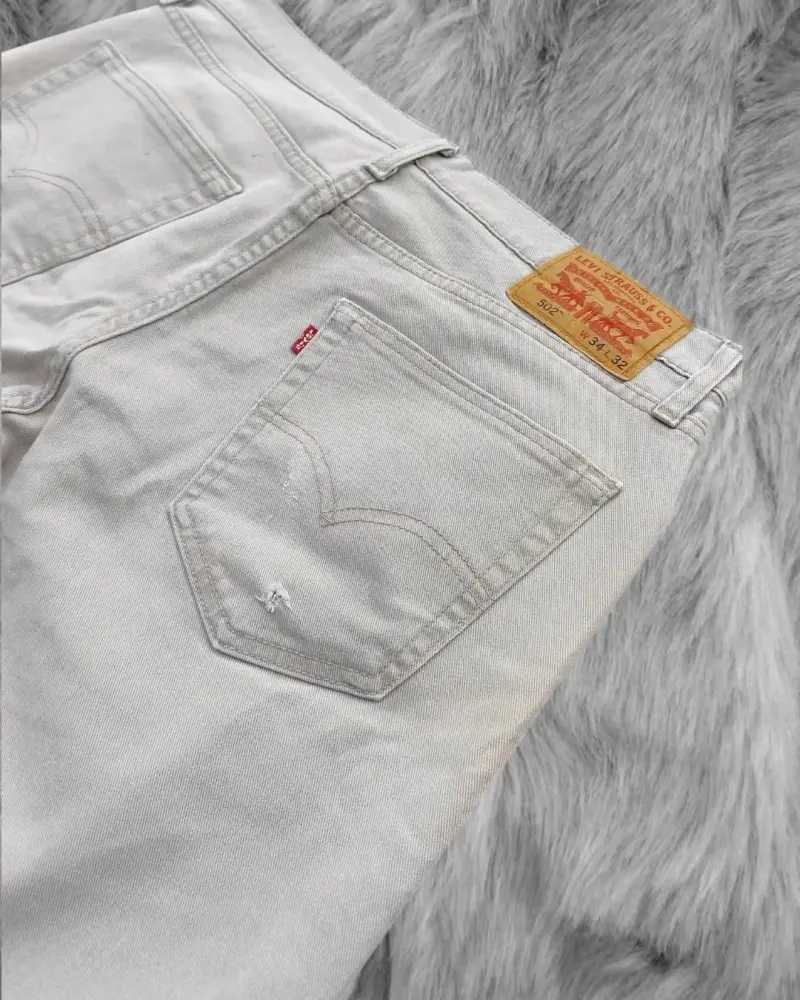 Jeans Levi's 501 blancos para hombre - 2