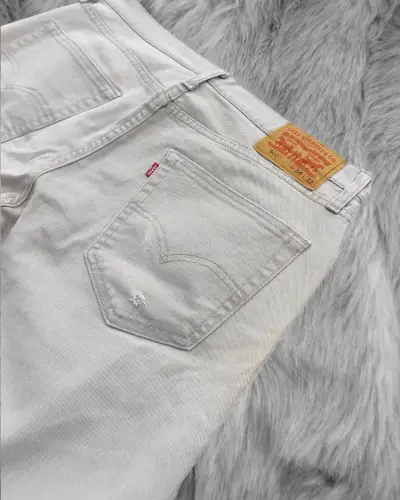Jeans Levi's 501 blancos para hombre - miniatura 2