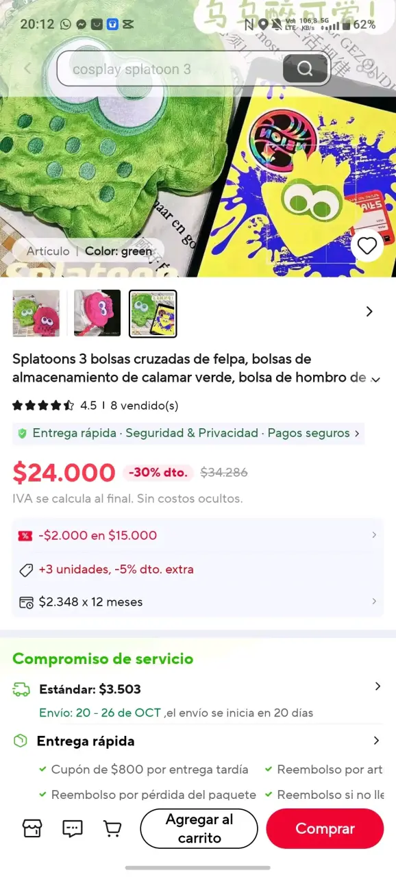 Splatoon 3, bolso nintendo original - 2