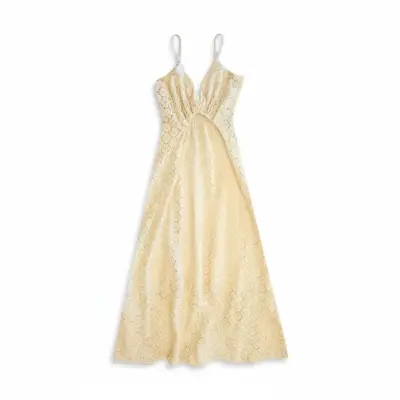 Vestido Largo Zara de Encaje Talla L Mujer - miniatura 1