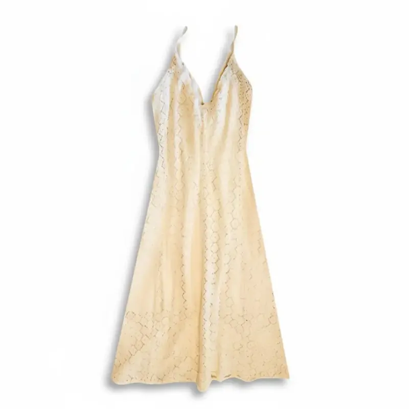 Vestido Largo Zara de Encaje Talla L Mujer - 2