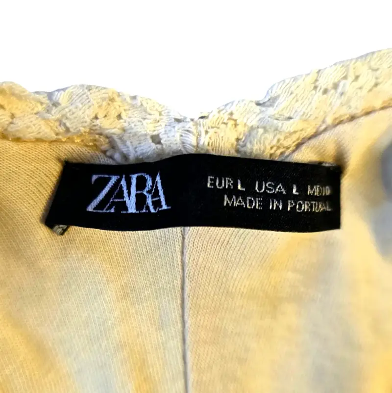 Vestido Largo Zara de Encaje Talla L Mujer - 4