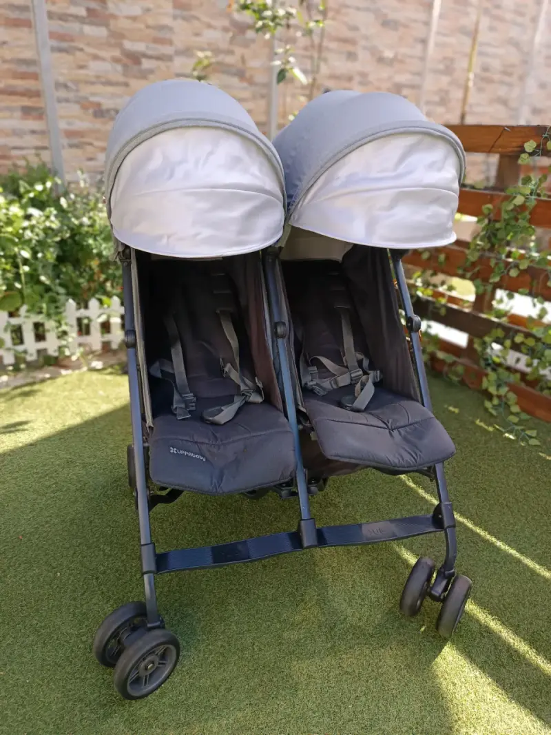 Coche doble UPPABABY gris para gemelos - 4