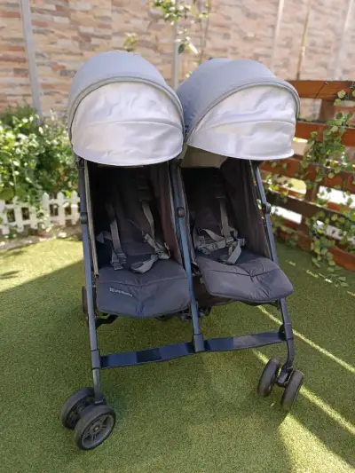 Coche doble UPPABABY gris para gemelos - miniatura 4