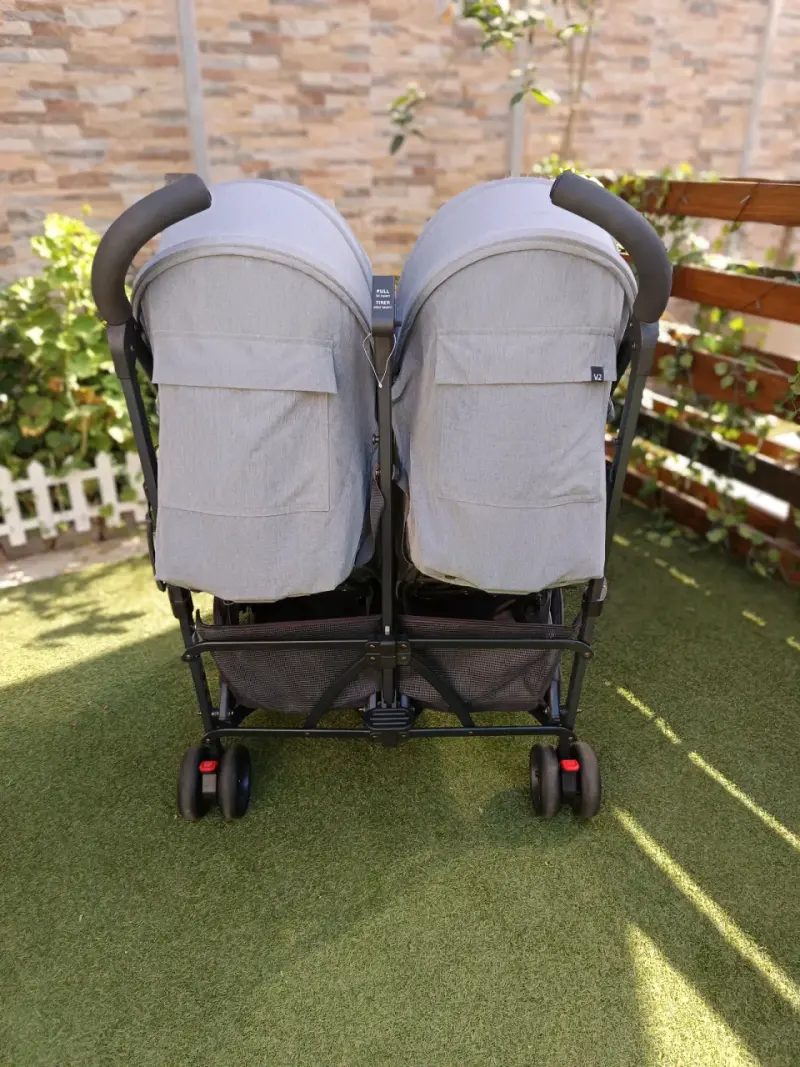 Coche doble UPPABABY gris para gemelos - 5