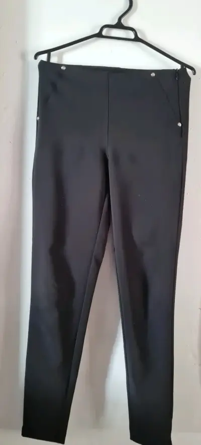 Pantalón negro elegante Cecilia Bolocco talla 38 - miniatura 1