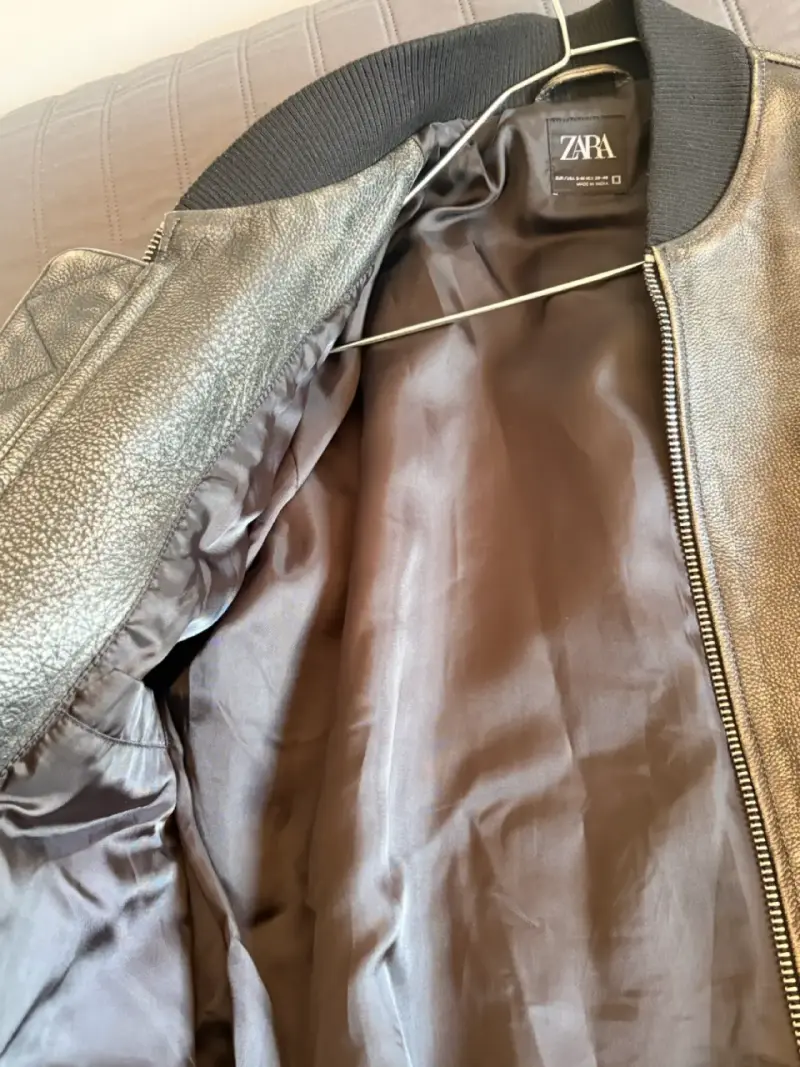 Chaqueta de cuero estilo bomber Zara - 3