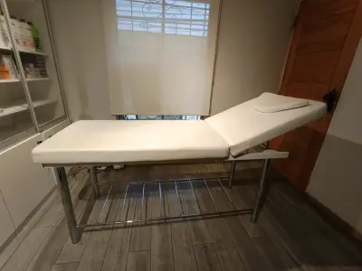 Camilla de Masaje Ajustable Blanca - miniatura 1