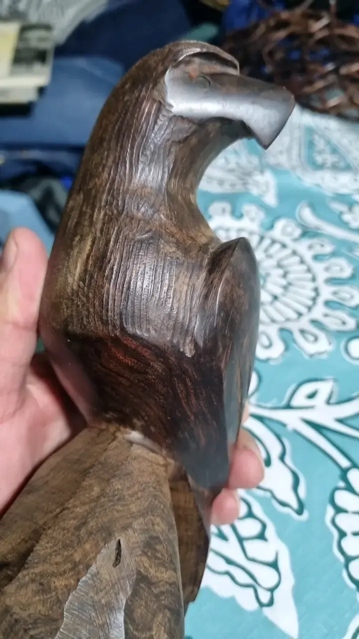 Escultura de águila tallada en madera - 5