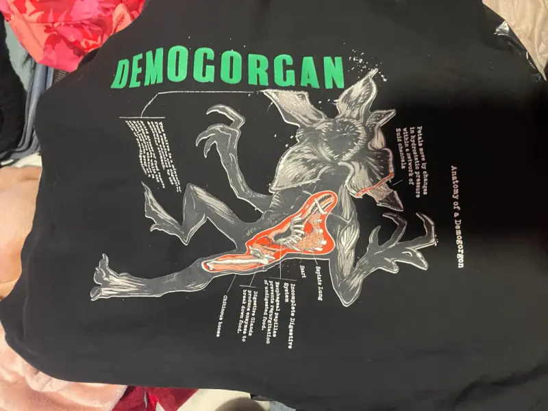 Polerón Stranger Things negro con diseñ Demogorgon - 3