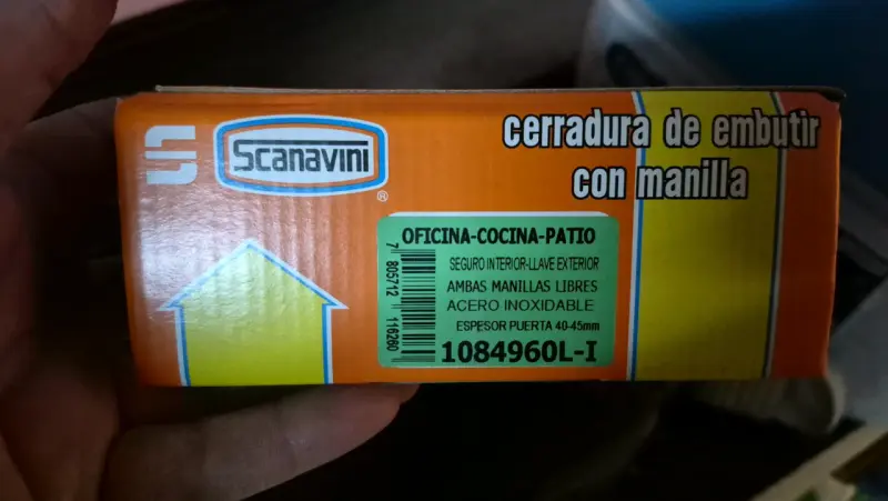 Cerradura de embutir con manilla Scanavini 960L - 2