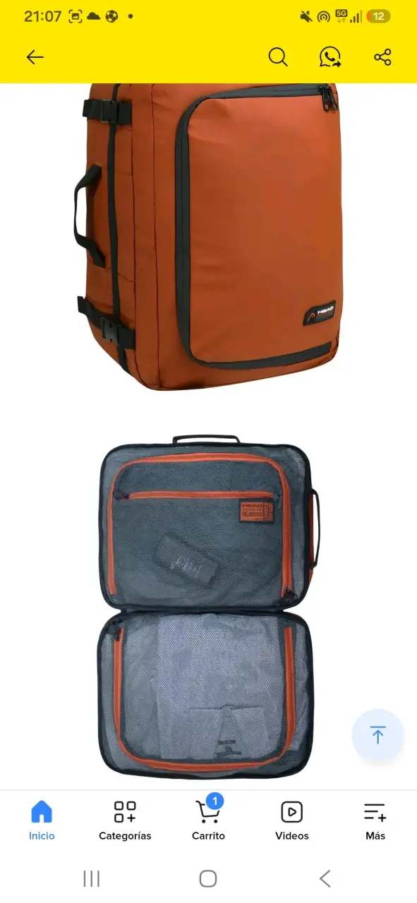 Mochila de viaje Head color cobre - 3