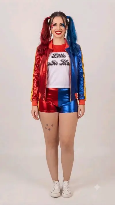 Disfraz Harley Quinn ADULTO XL - miniatura 1