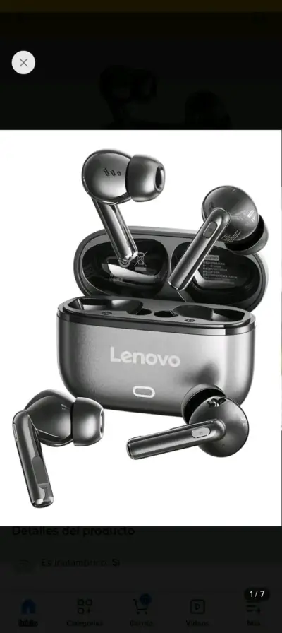 Auriculares Inalámbricos Lenovo Bluetooth Negros - miniatura 1