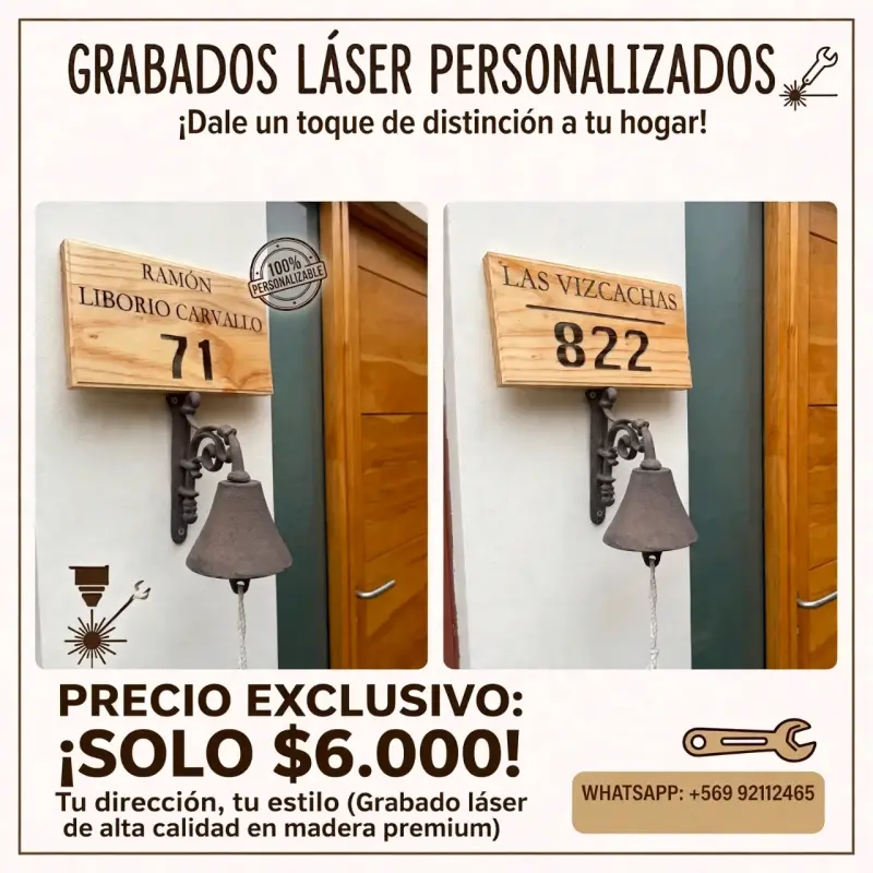 Placas de Madera Personalizadas con Grabado Láser - 2