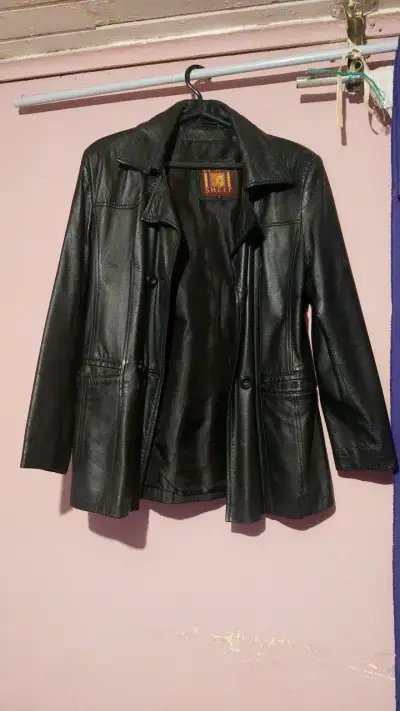 Chaqueta de cuero negra Mac Sheep - miniatura 1