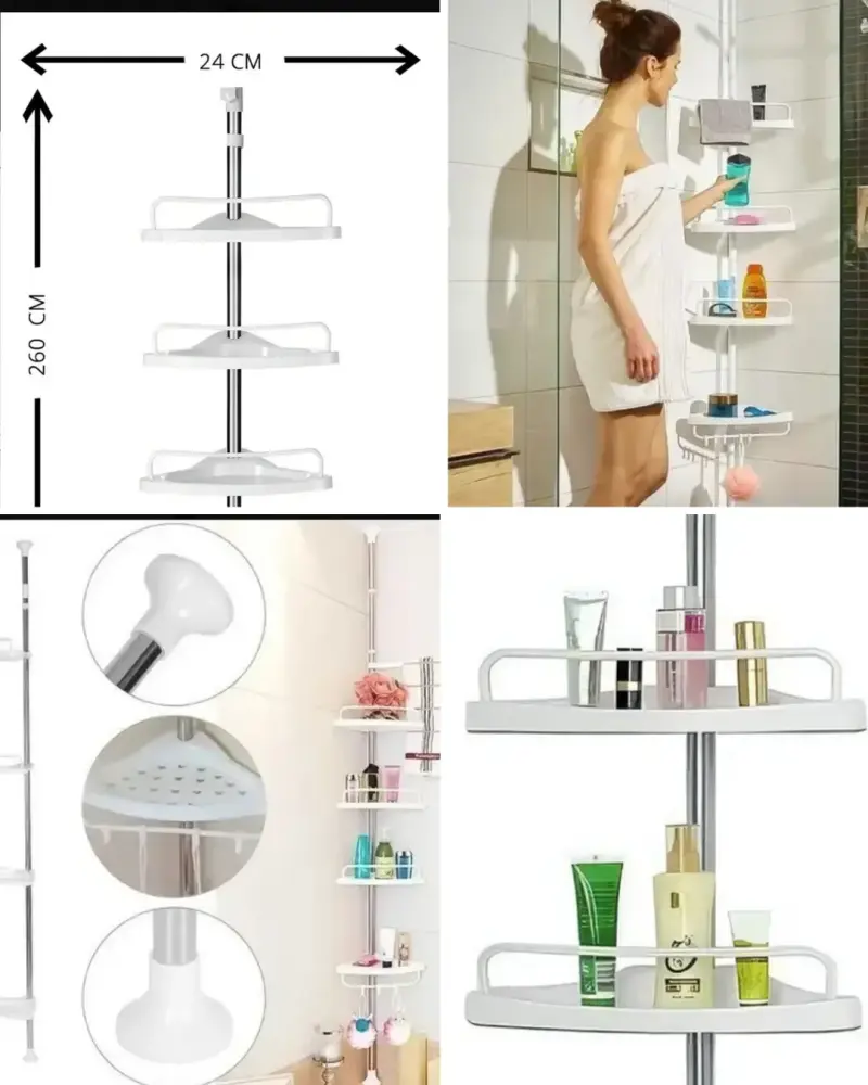 Estante de baño telescópico ajustable