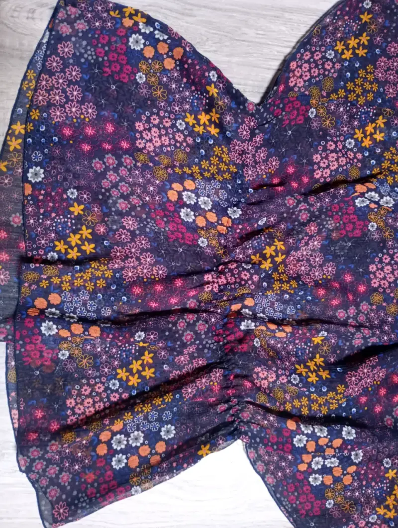 Blusa floral de gasa para mujer - 3