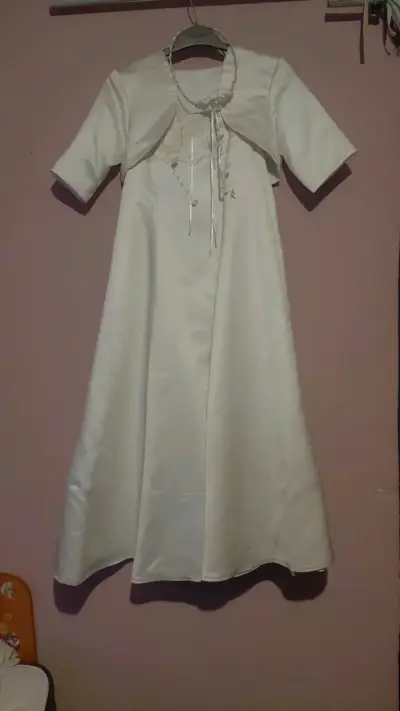 Vestido de Primera Comunión Blanco con Bolero - miniatura 1
